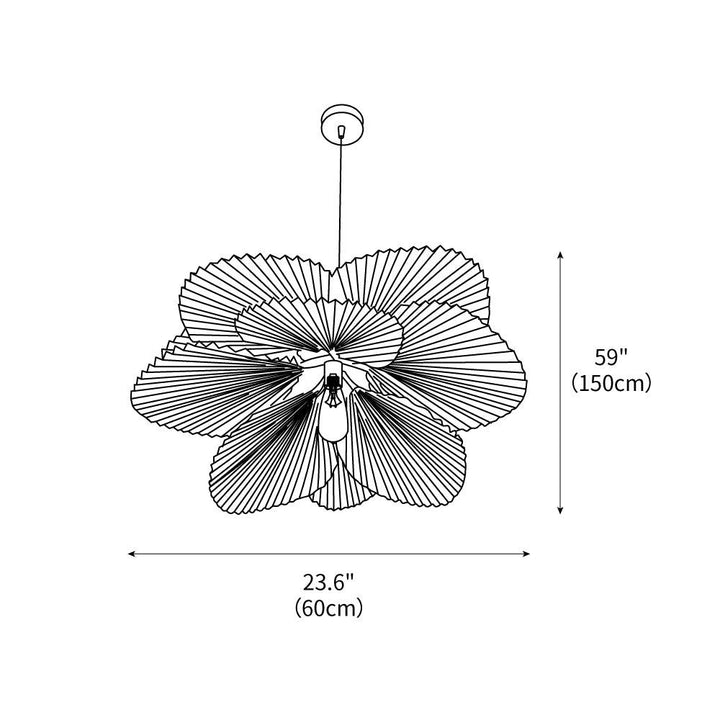 Folded Leaf Lotus Chandelier – detail 3