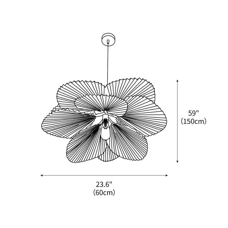 Folded Leaf Lotus Chandelier