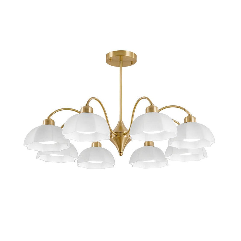 Frosted Glass Bell Chandelier