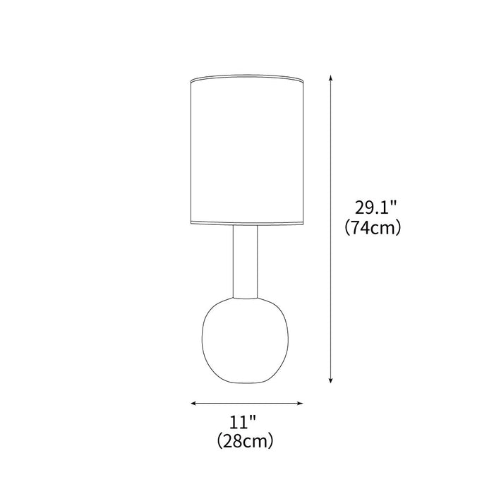 Gavel Table Lamp 11"