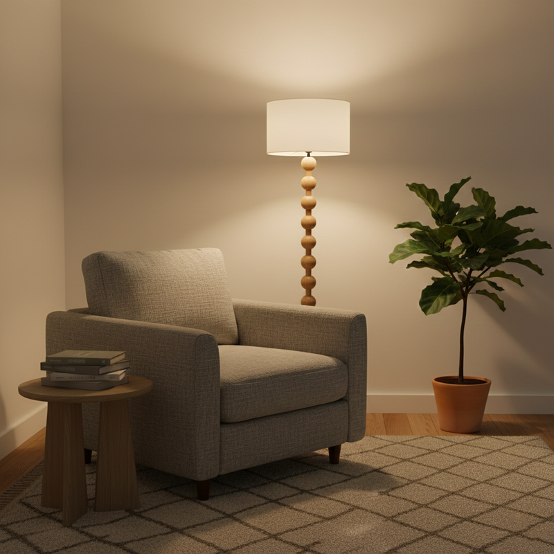 Hugo Barbell Floor Lamp 15.7"