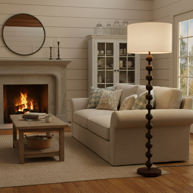 Hugo Barbell Floor Lamp 15.7"