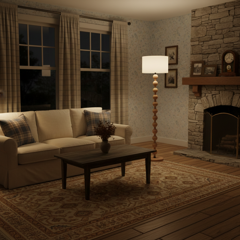 Hugo Barbell Floor Lamp 15.7"