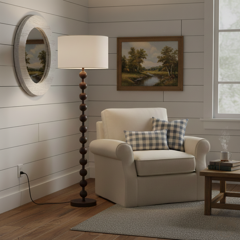 Hugo Barbell Floor Lamp 15.7"