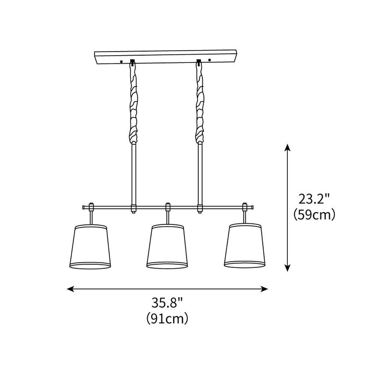 Generation Crestgrove Linear Chandelier 35.8" – detail 3