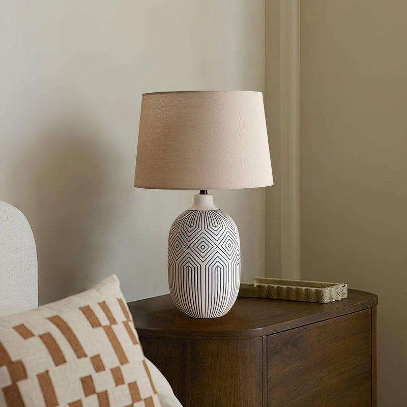 Geometric Ripple Table Lamp 13.8"
