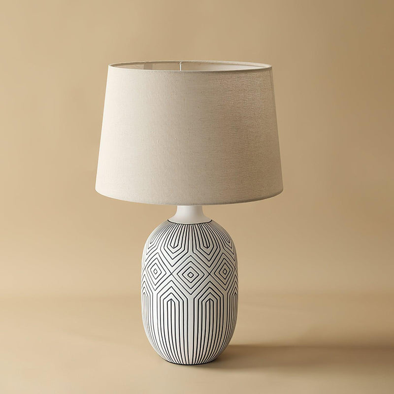 Geometric Ripple Table Lamp 13.8"