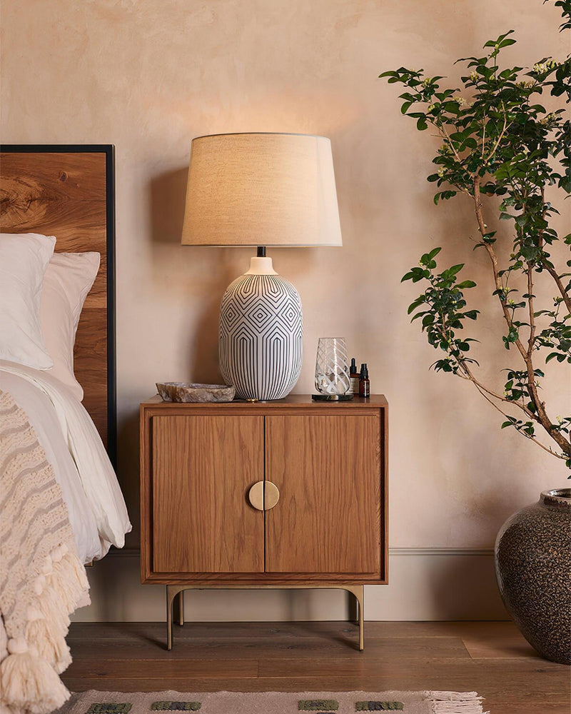 Geometric Ripple Table Lamp 13.8"