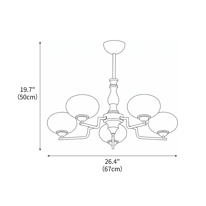 Gildora Caramel Glass Chandelier