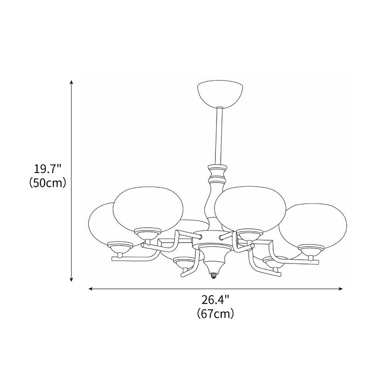 Gildora Caramel Glass Chandelier