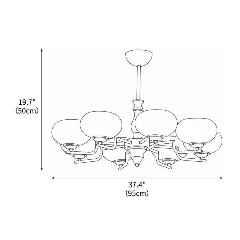 Gildora Caramel Glass Chandelier