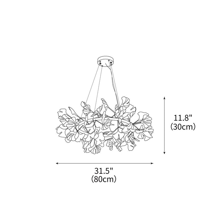 Gingko Chandelier O 23.6″