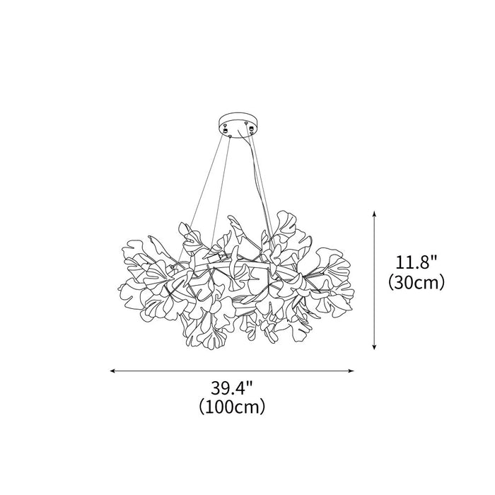 Gingko Chandelier O 23.6″