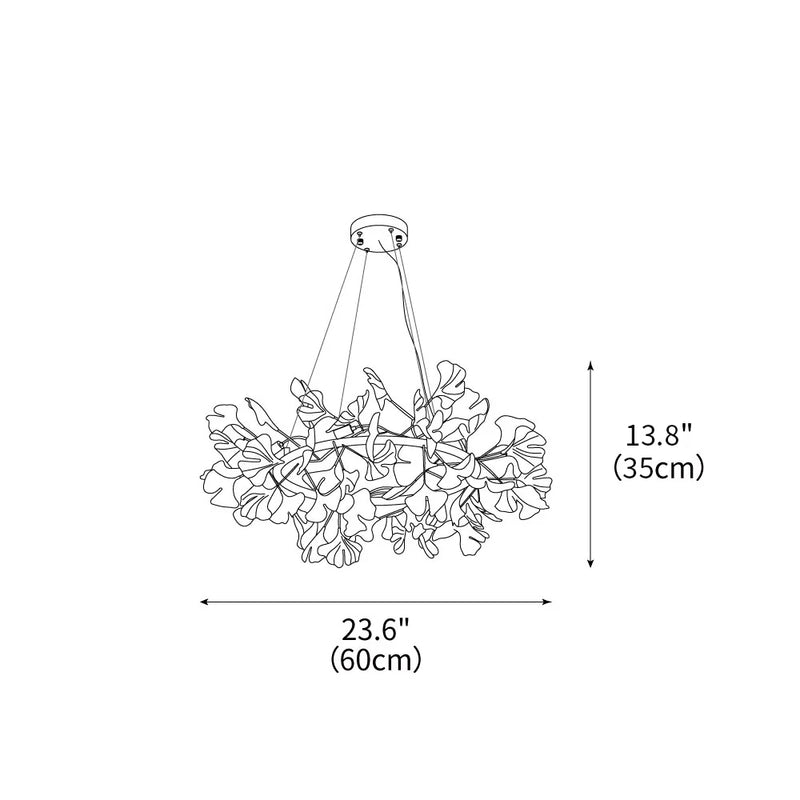 Gingko Chandelier O 23.6″