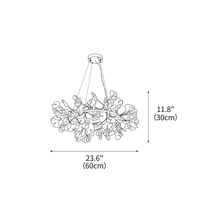 Gingko Chandelier O 23.6″