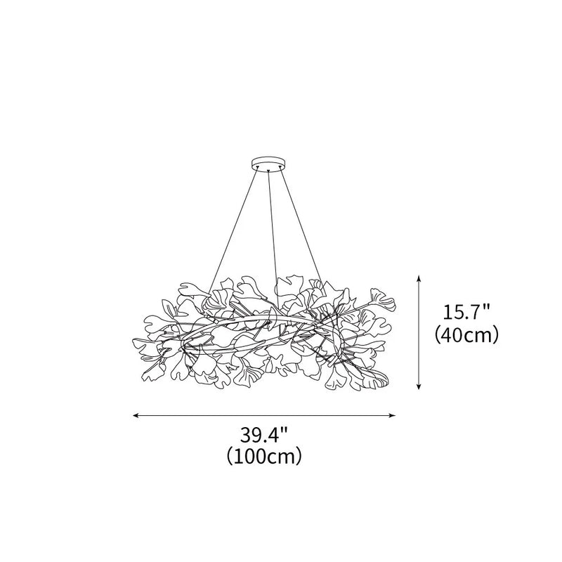 Gingko Chandelier U 23.6″