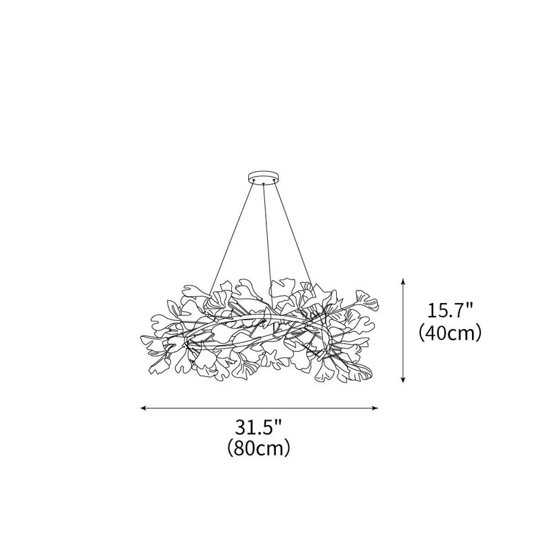 Gingko Chandelier U 23.6″