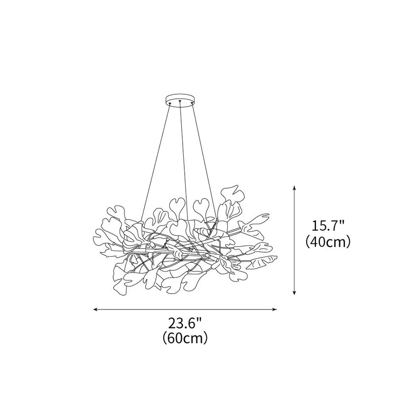 Gingko Chandelier U 23.6″