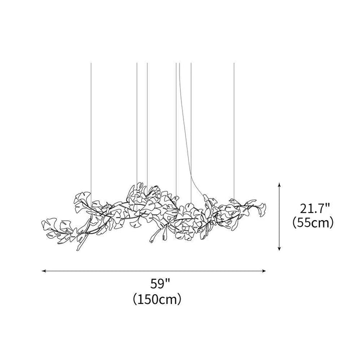 Ginkgo Leaf Chandelier – detail 3