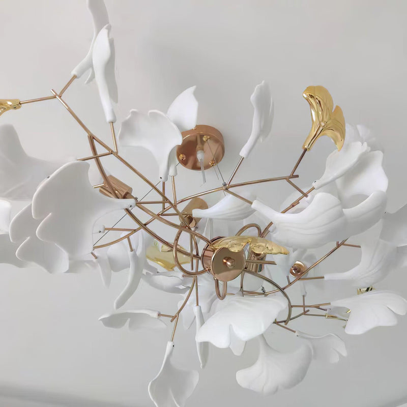 Modern Ginkgo Ceramic Chandelier