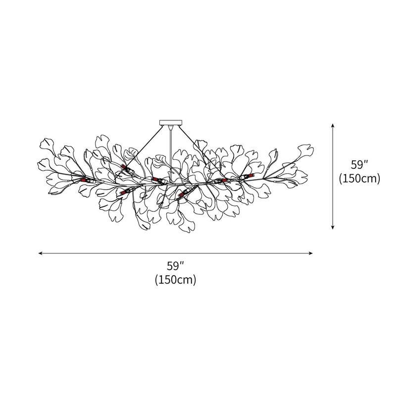 Modern Ginkgo Ceramic Chandelier