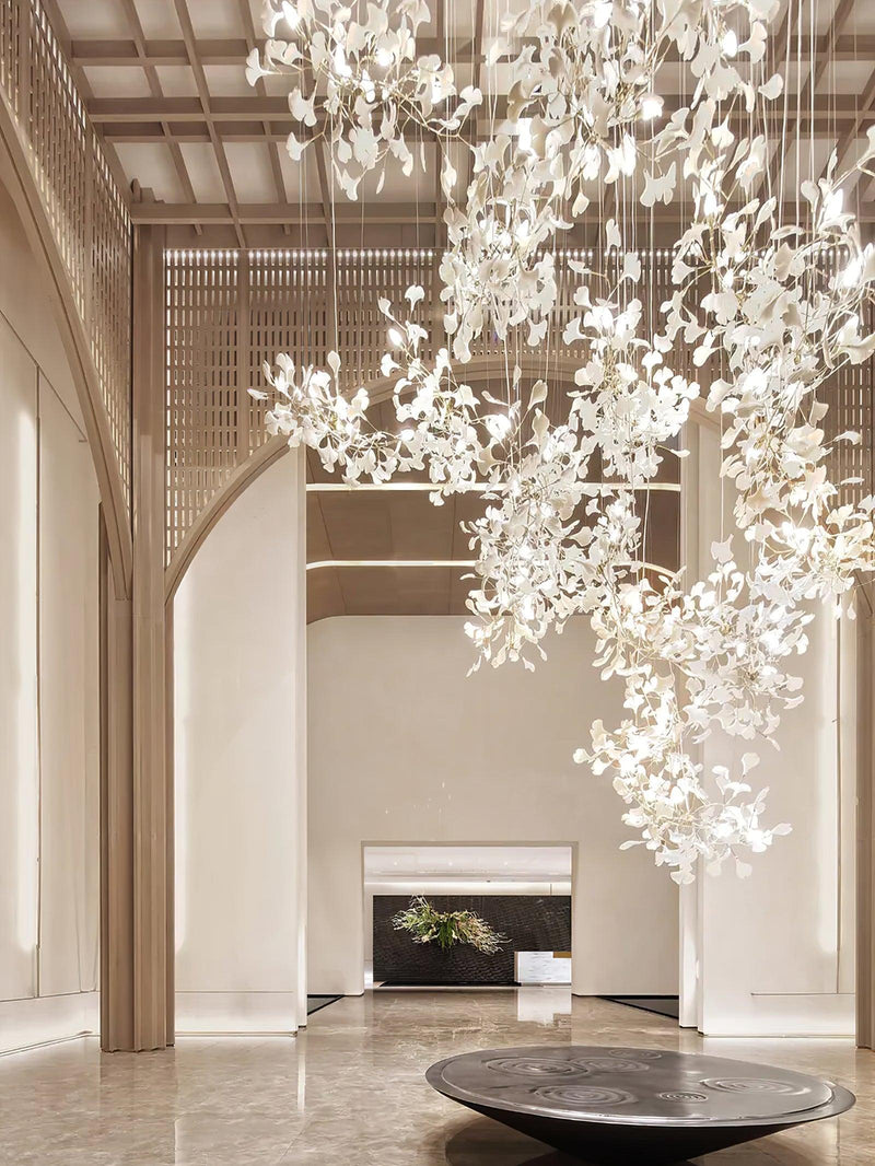 Ginkgo Leaf Cluster Chandelier