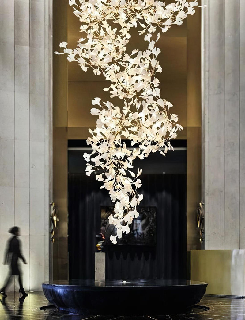 Ginkgo Leaf Cluster Chandelier
