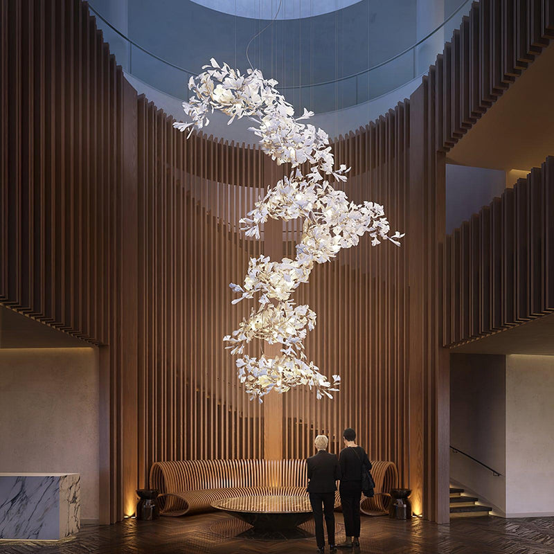 Ginkgo Leaf Cluster Chandelier