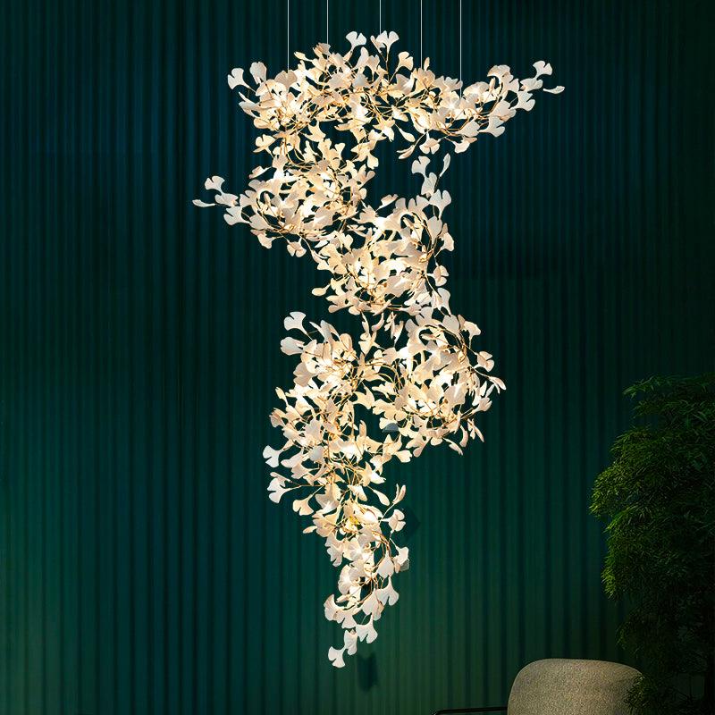 Ginkgo Leaf Cluster Chandelier