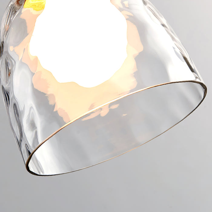 Luminária pendente de madeira de vidro