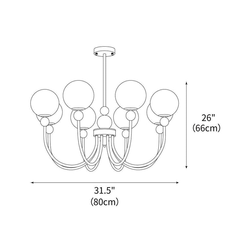 Golden Globe Chandelier