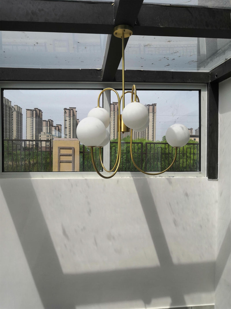 Gooseneck Chandelier 30"