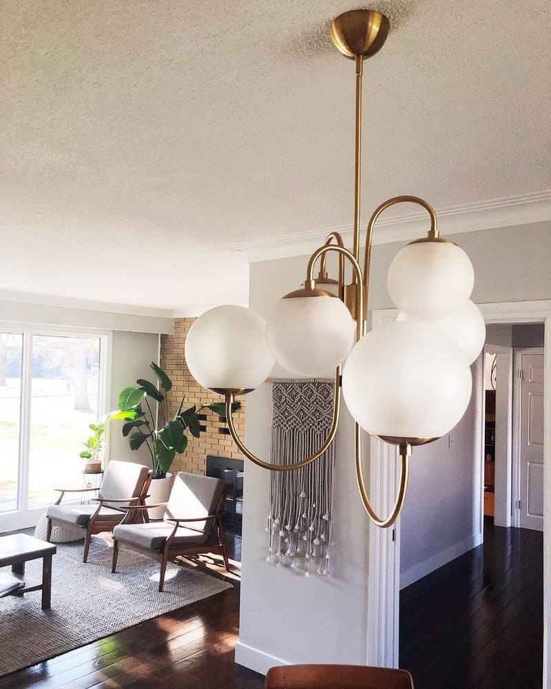 Gooseneck Chandelier 30"