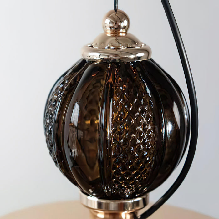 Green Glass Bowl Pendant Lamp 12.6″