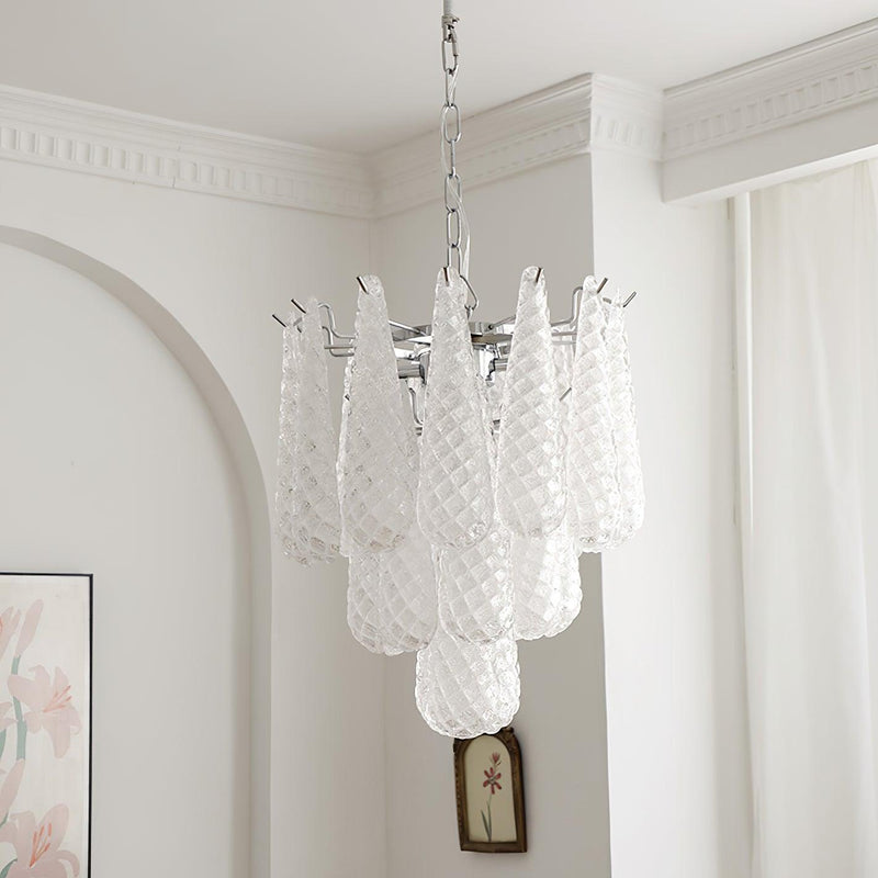 Grid Glass Waterfall Chandelier