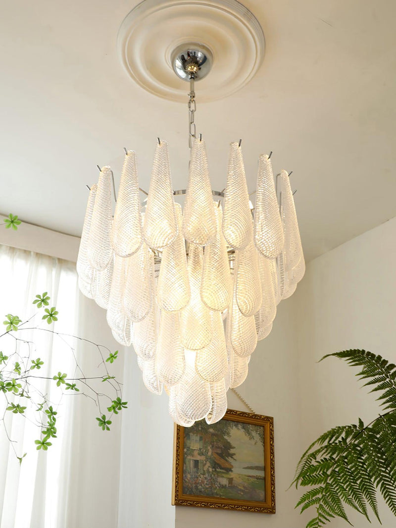 Grid Glass Waterfall Chandelier