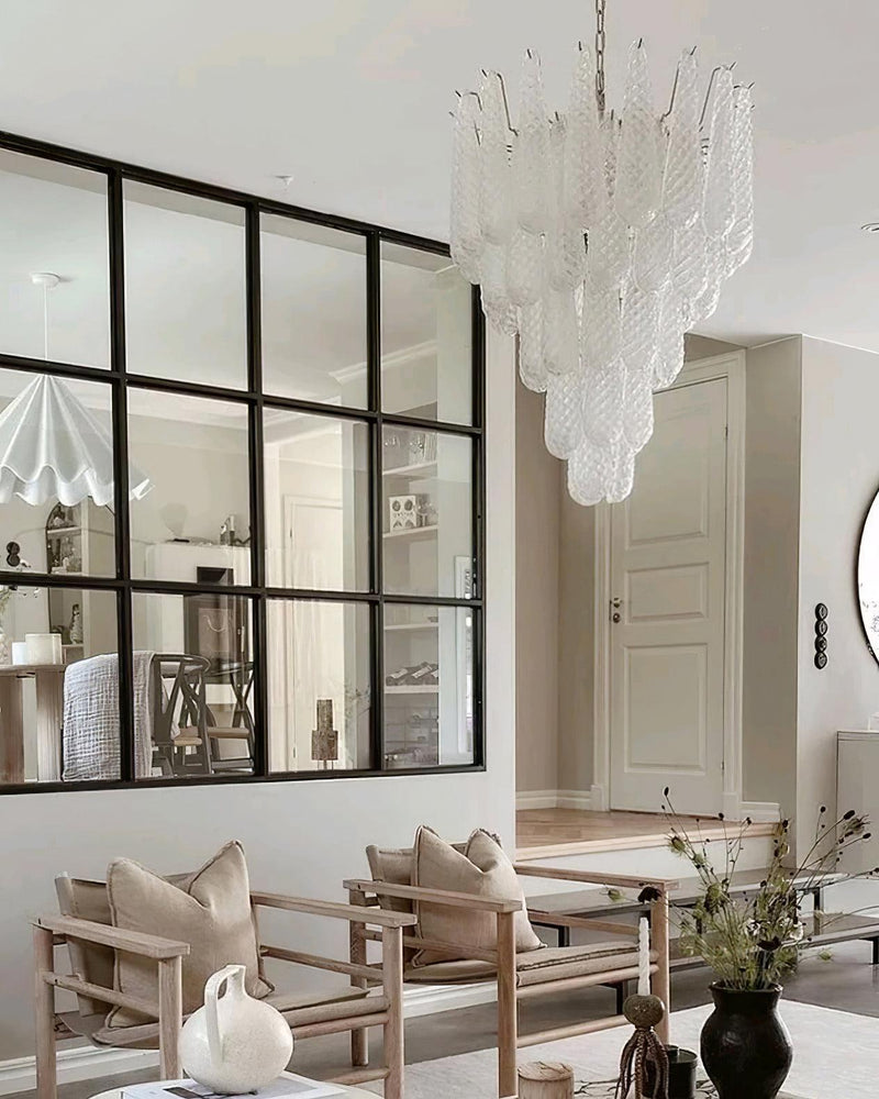 Grid Glass Waterfall Chandelier