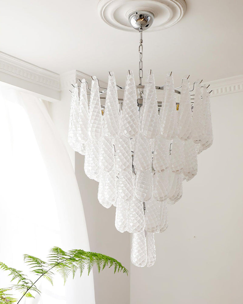 Grid Glass Waterfall Chandelier