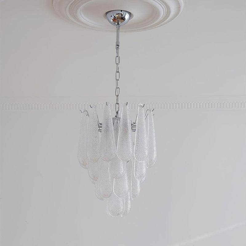 Grid Glass Waterfall Chandelier