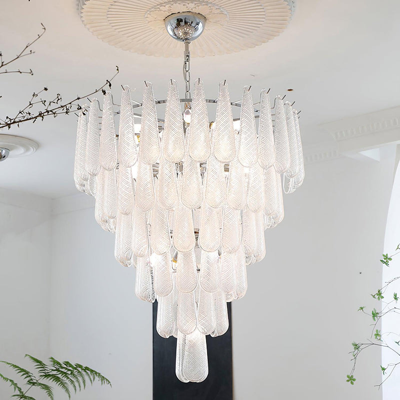 Grid Glass Waterfall Chandelier