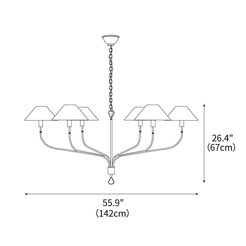 Griffin Staggered Tail Chandelier