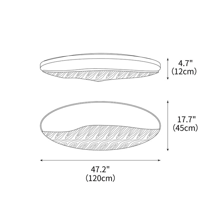 Half-Mountain Ceiling Lamp 47.2"