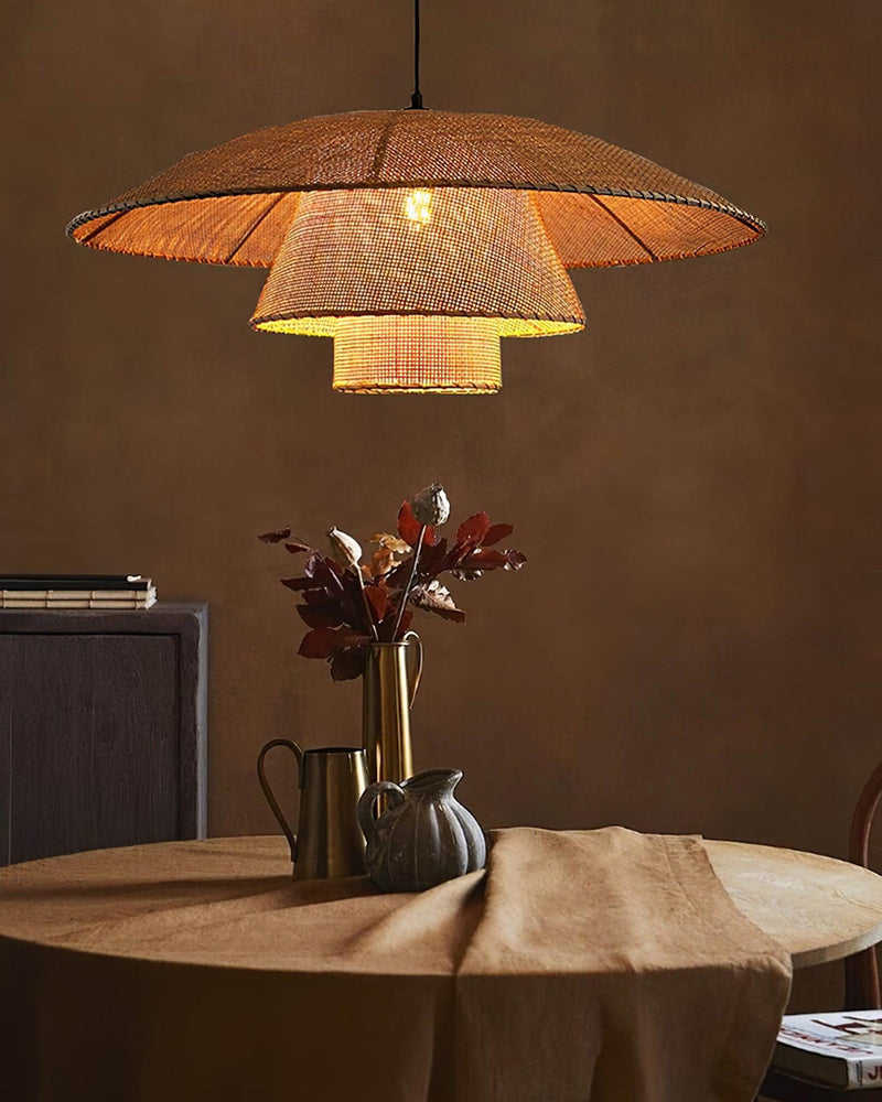 Hat Weave Rattan Pendant Lamp