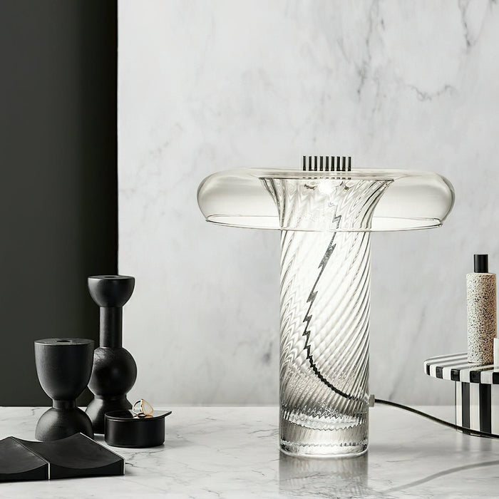 Helix Glass Table Lamp 13.4"