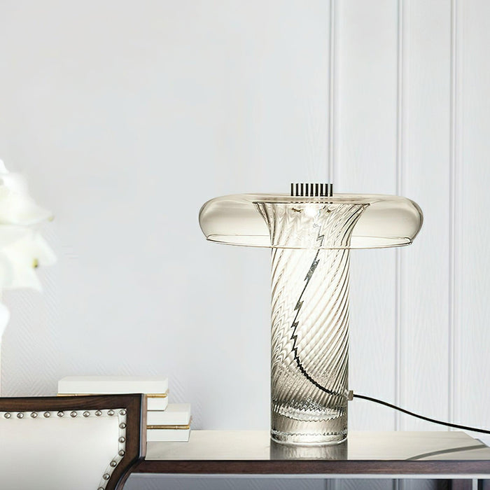 Helix Glass Table Lamp 13.4"