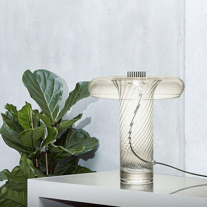 Helix Glass Table Lamp 13.4"