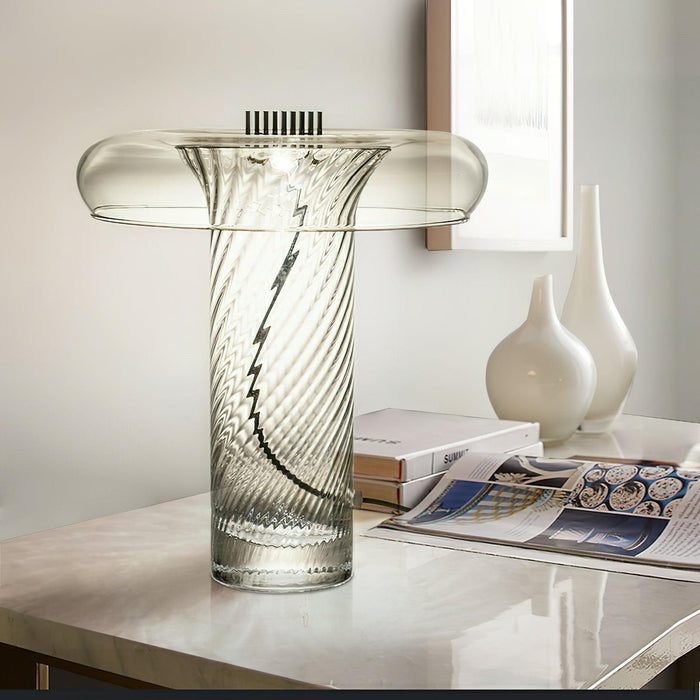 Helix Glass Table Lamp 13.4"