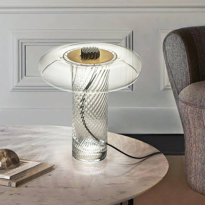 Helix Glass Table Lamp 13.4"