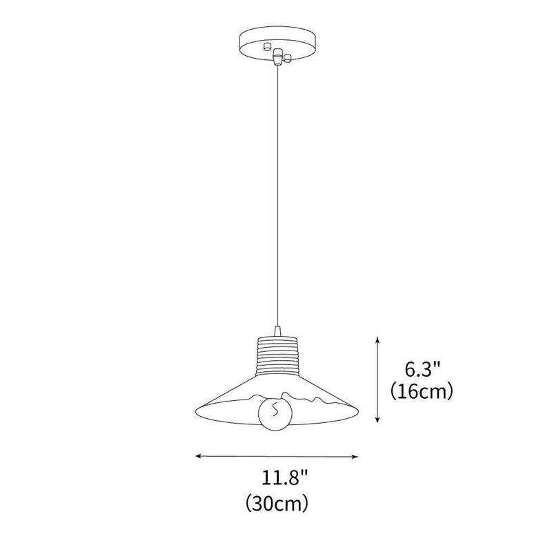 Hemp Rope Glass Pendant Lamp