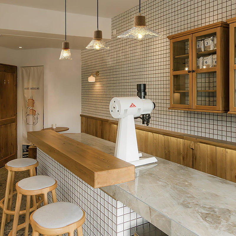 Hemp Rope Glass Pendant Lamp